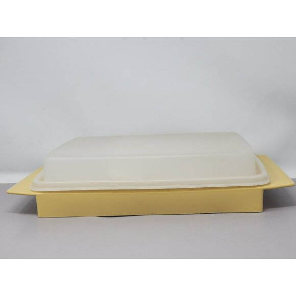 Tupperware‎ Vintage Yellow & White Rectangle Deviled Egg Carrier - Picture 5 of 15